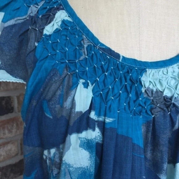 Calvin Klein 100% Cotton Cap Sleeves Print Top - Picture 4 of 6